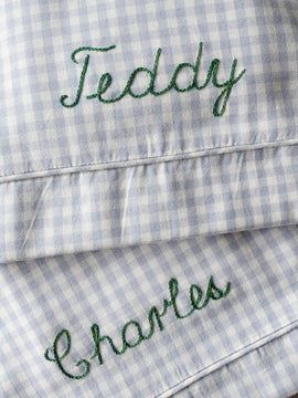 Classic junior bedding blue gingham