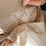 Classic junior bedding beige gingham - lalaby.com