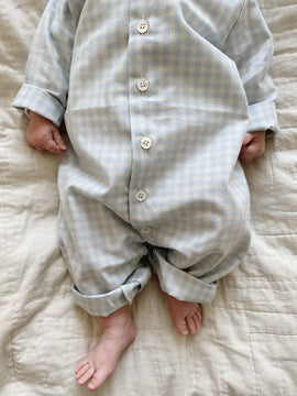 Classic PJ suit blue gingham