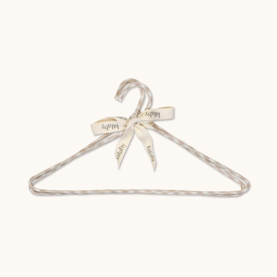 Hangers 2-pack beige gingham