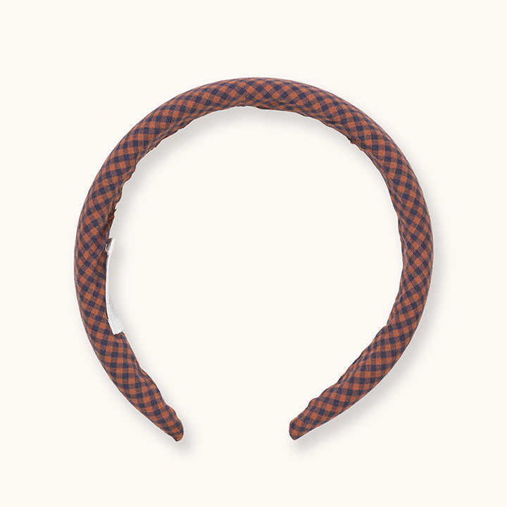 Headband indigo check