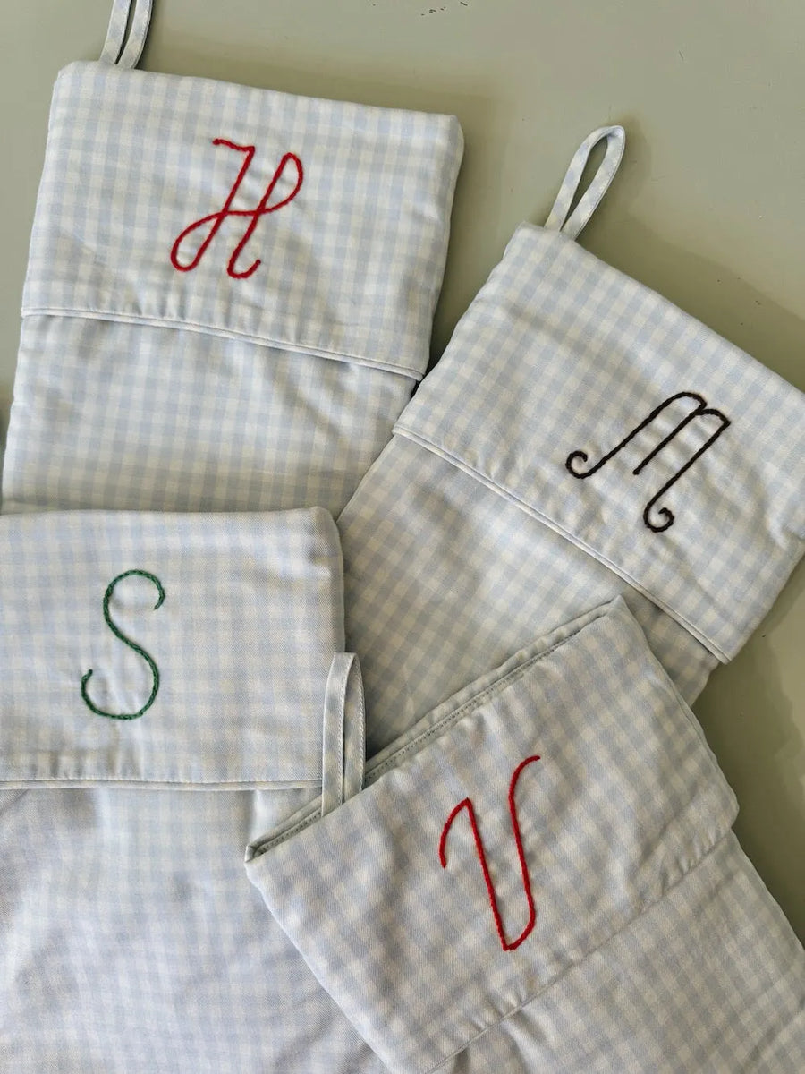 Julesok blue gingham