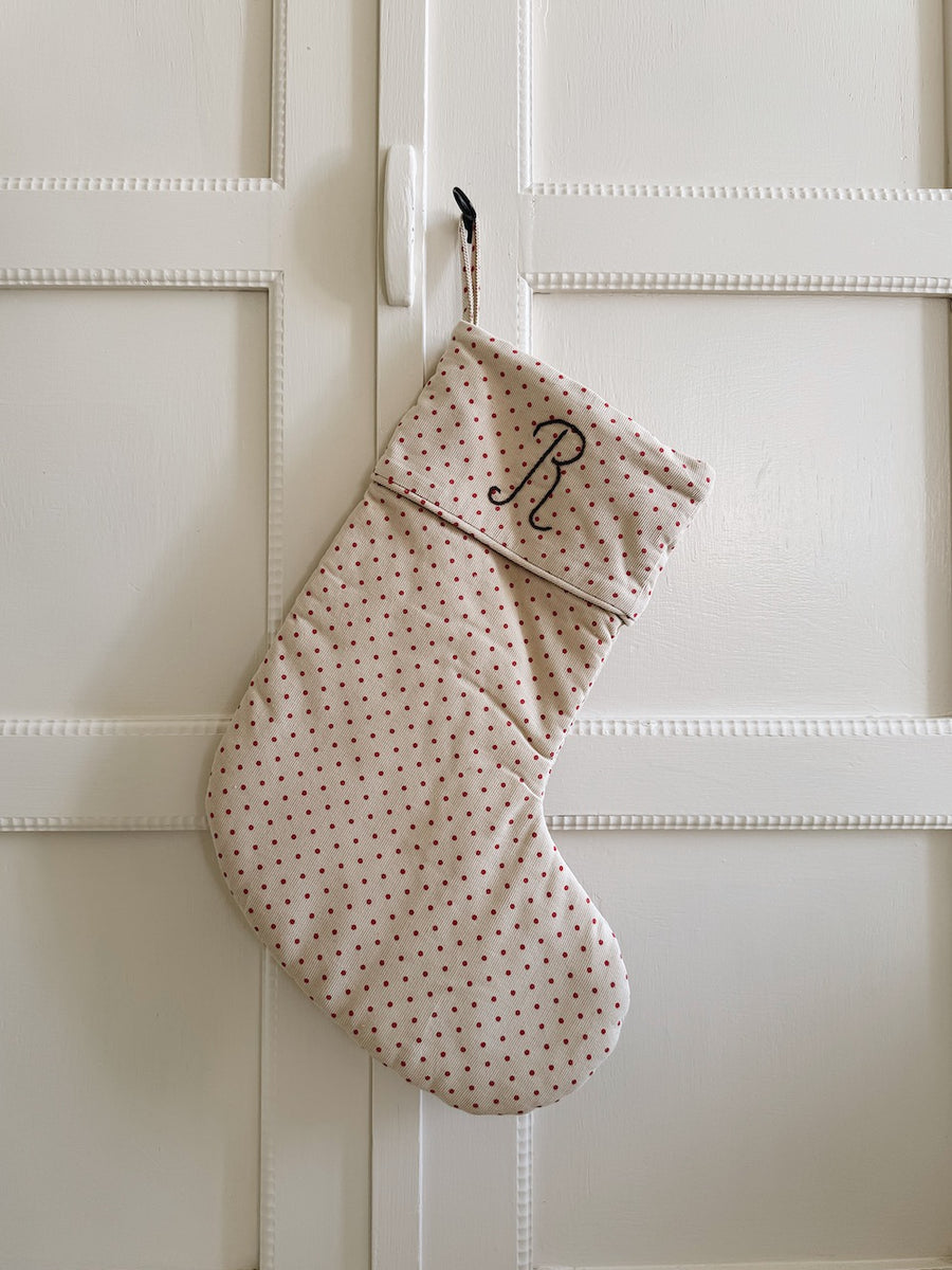 Christmas stocking red dot