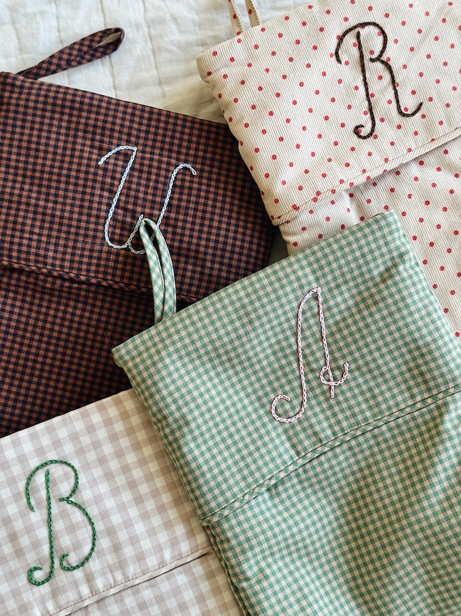 Christmas stocking green check