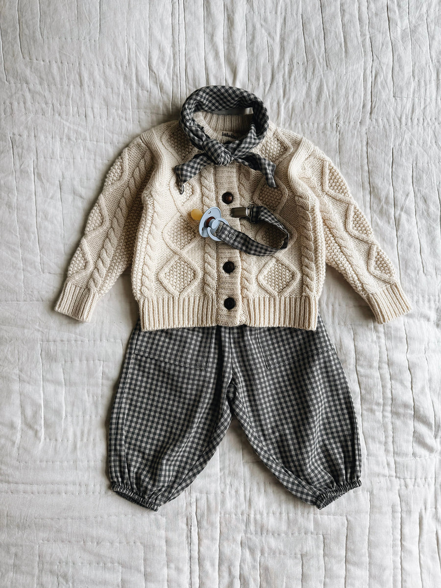 Panda pants forest check