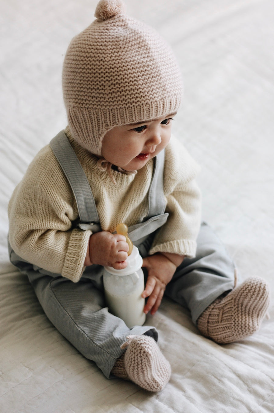 Cashmere baby hat deals and booties