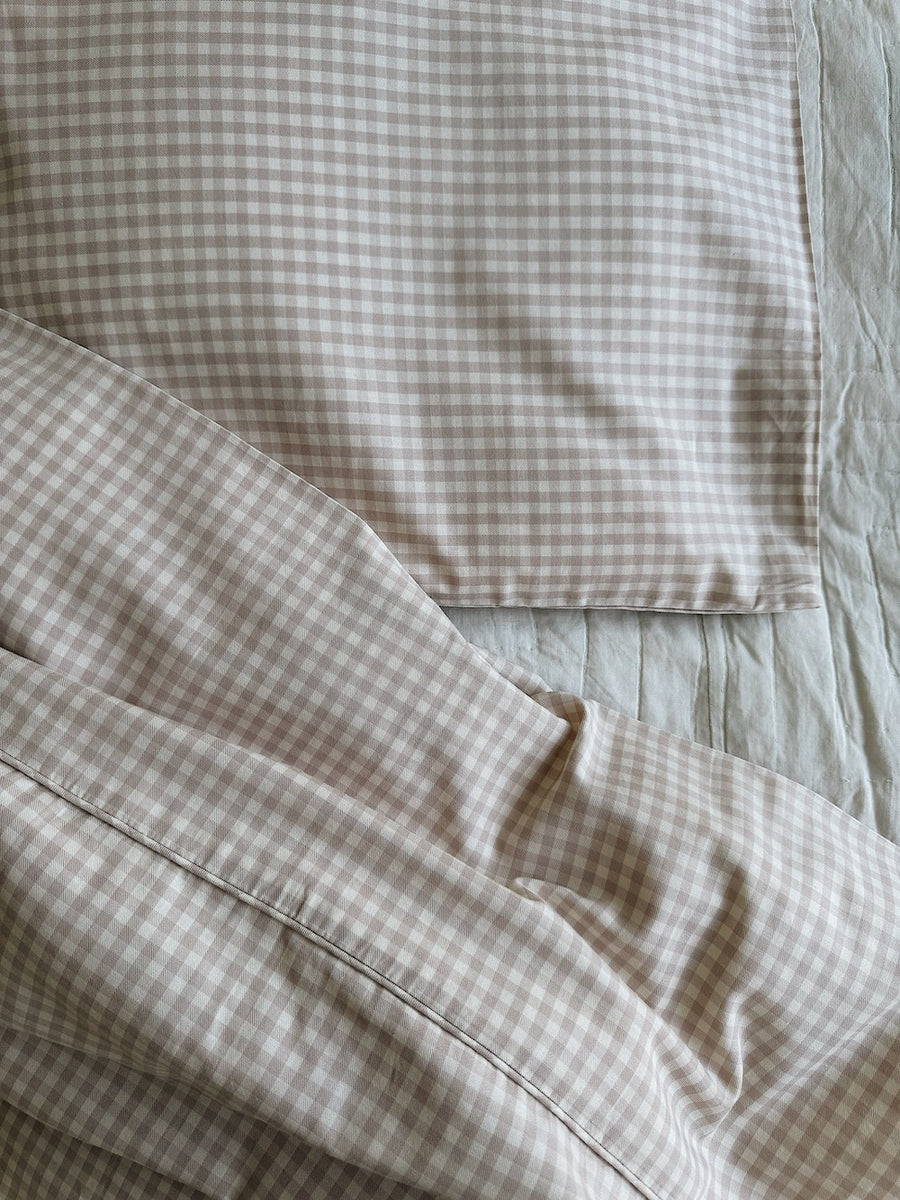 Classic junior bedding beige gingham