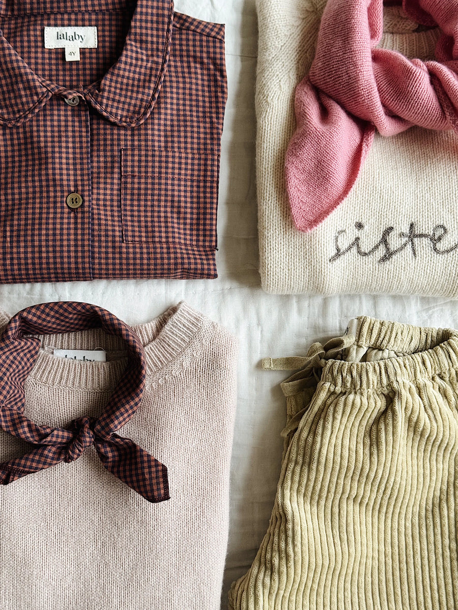 <tc>Klassisk pyjamas indigo check</tc>