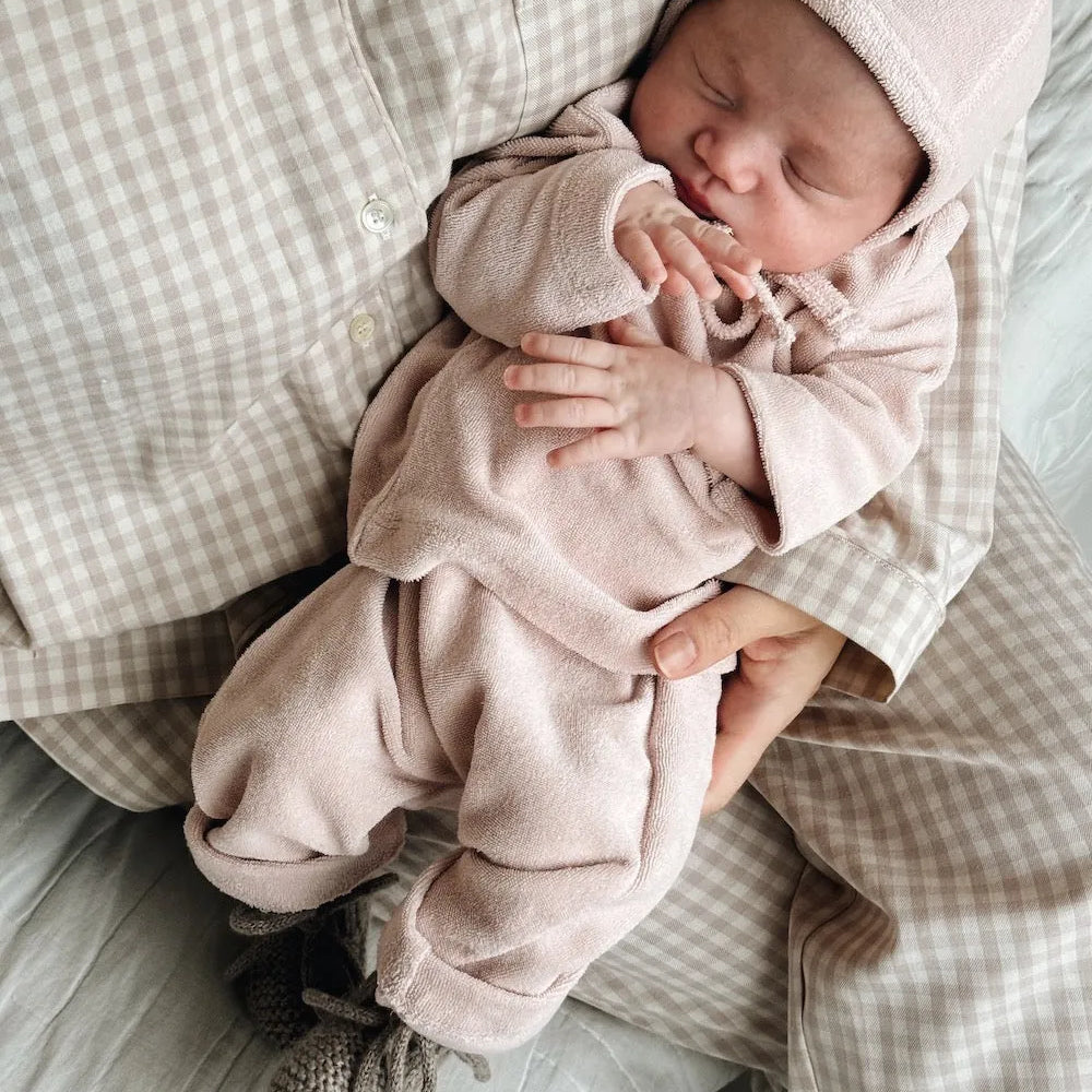 Lalaby - Terry baby set barely pink