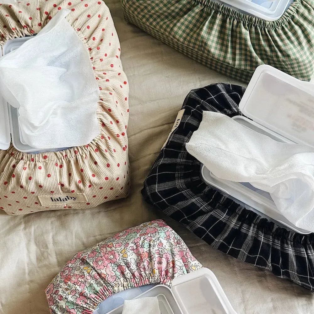 Lalaby - Wet wipe cover green check