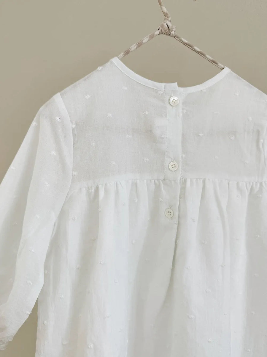 Lilibeth dress white dot (kids)