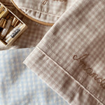 Classic junior bedding beige gingham - lalaby.com