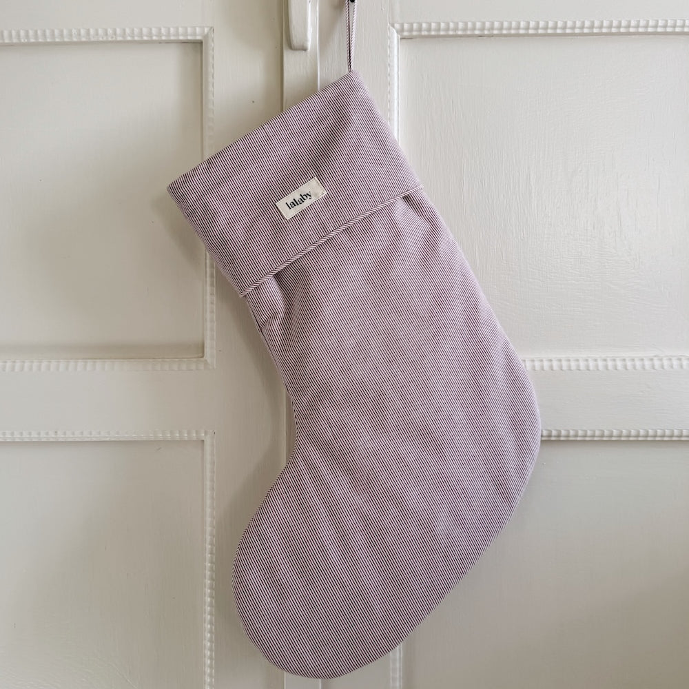 Lalaby - Christmas stocking berry stripe