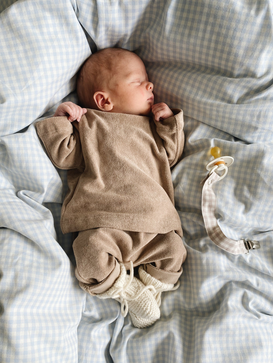Terry baby set toffee