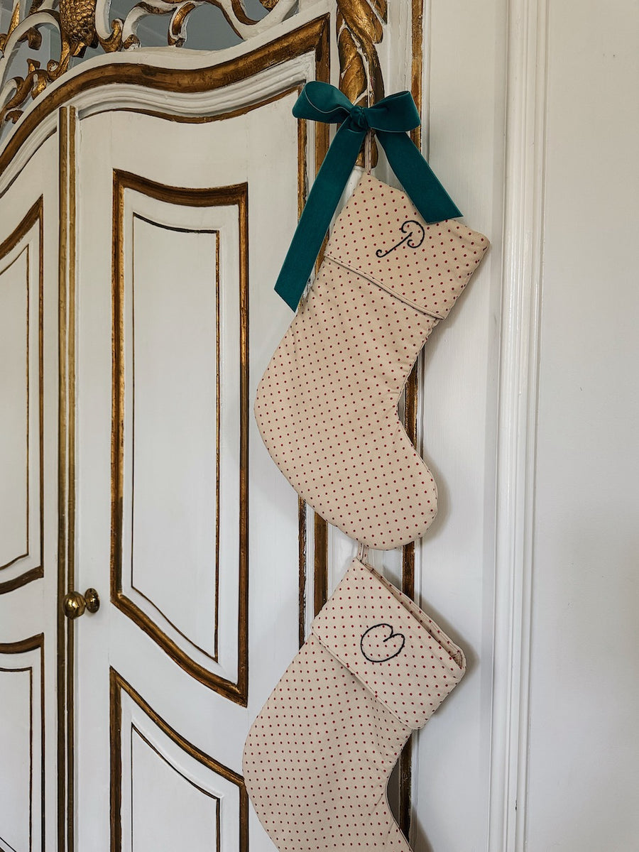 Christmas stocking red dot