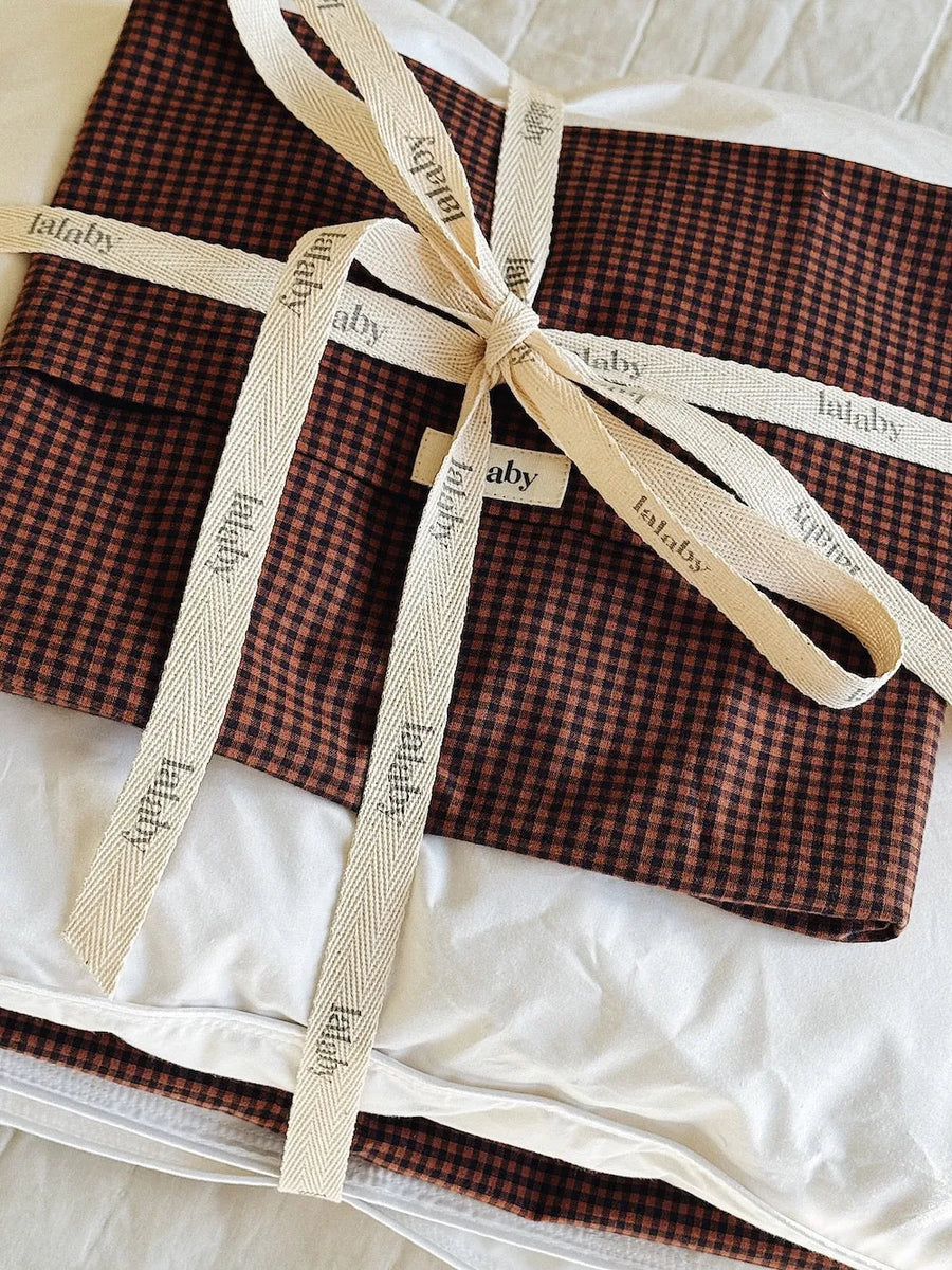 <tc>Junior bundle indigo check: Sengetøj, Dyne & Pude</tc>