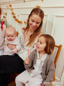 Klassisk pyjamas beige gingham