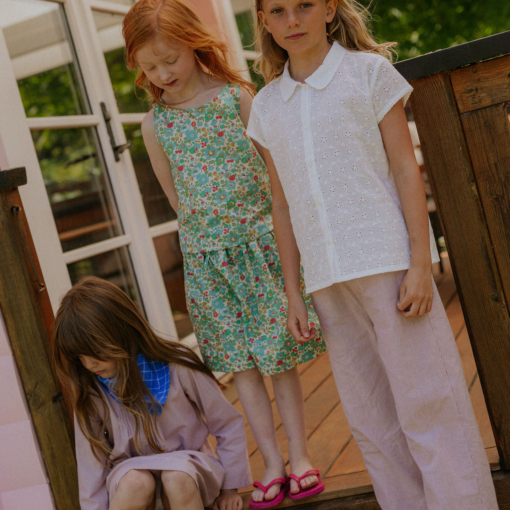 Frankie pants berry stripe