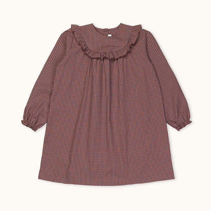Noey dress indigo check kids