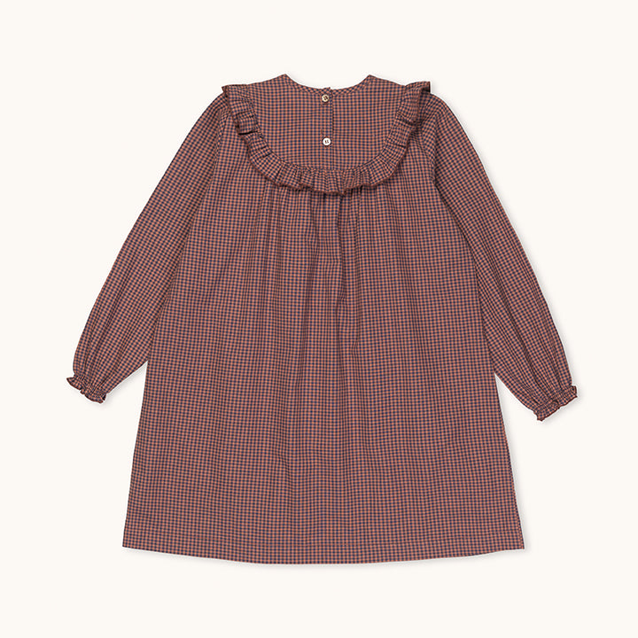 Noey dress indigo check kids