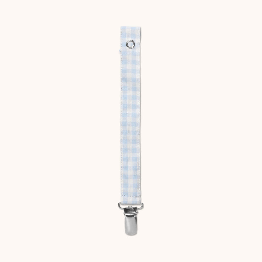 Pacifier clip blue gingham