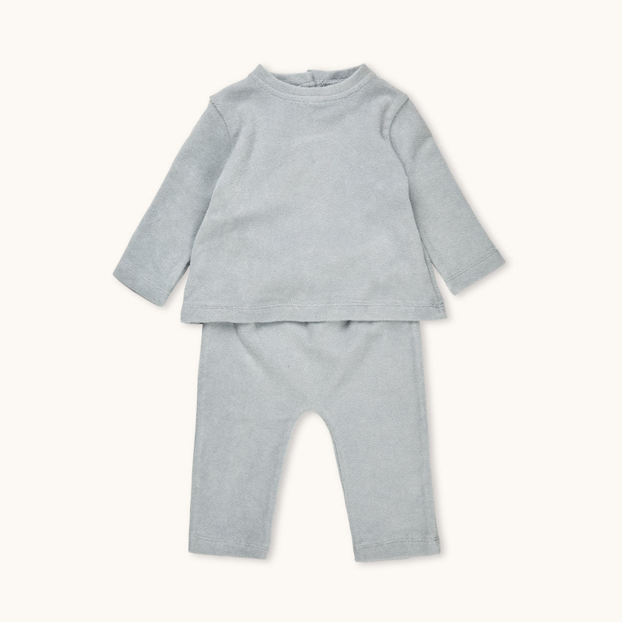 Terry baby set barely blue