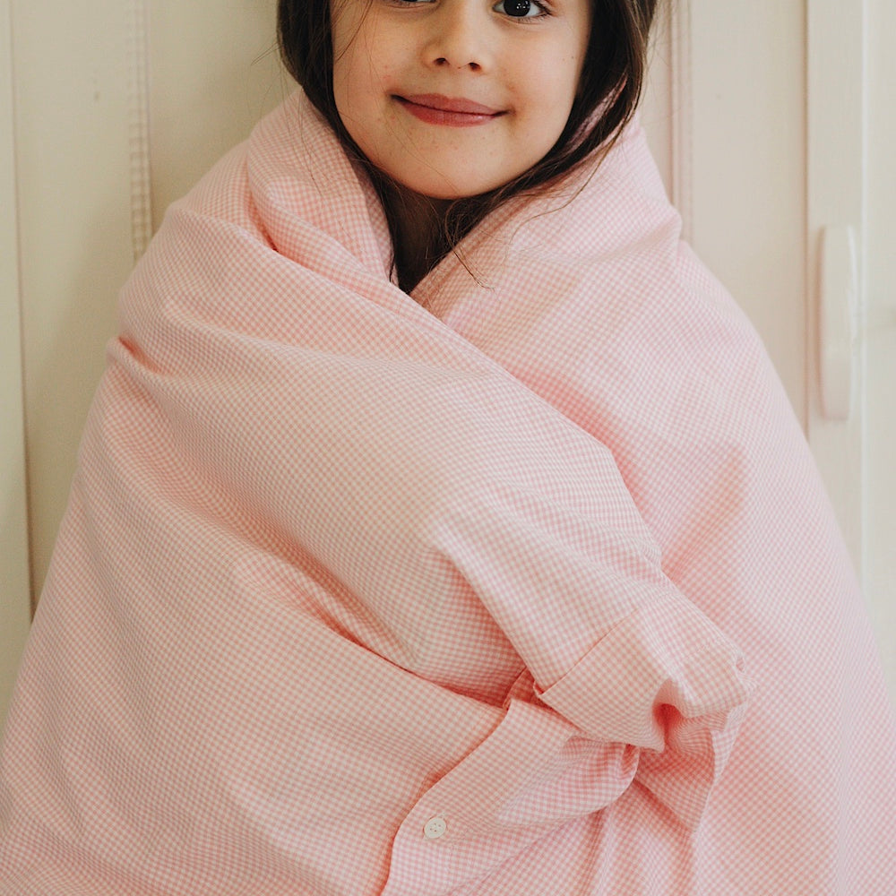 Lalaby - Classic junior bedding tiny check pink