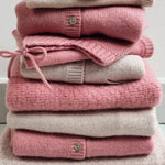 Lalaby baby and kids clothing in sorbet and powder pink cashmere