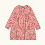 Lalaby Anna dress for kids in berry betsy pink liberty organic cotton