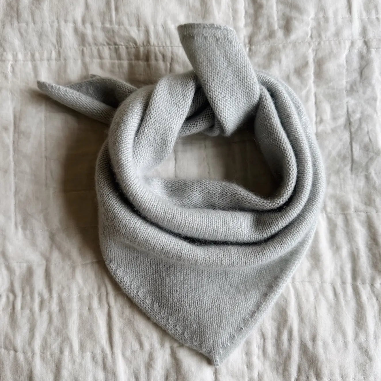 Lalaby Atlas scarf for babies, kids and adults in bluey light blue cashmere
