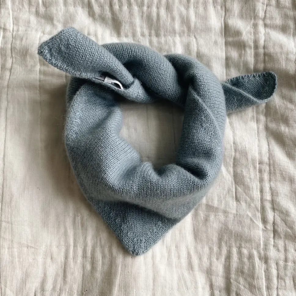 Lalaby Atlas scarf for babies, kids and adults in dove blue cashmere