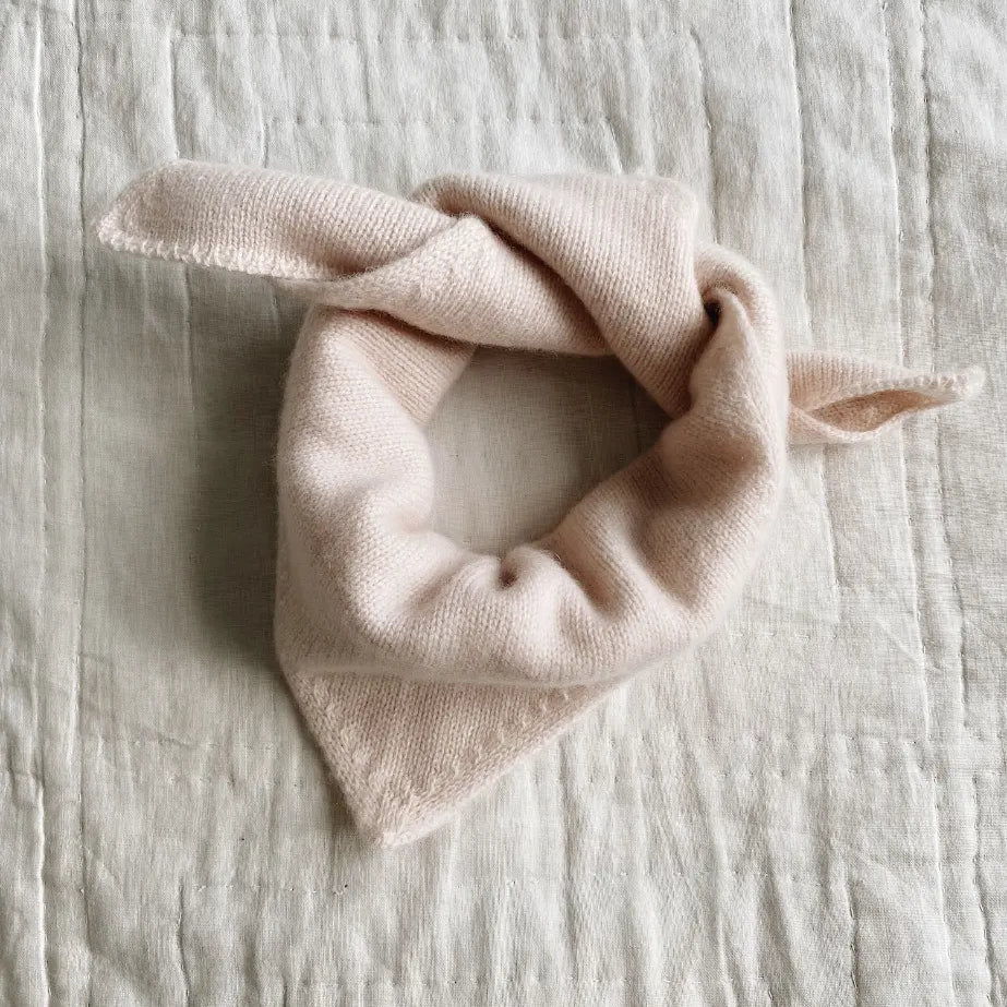 Lalaby Atlas scarf for babies, kids and adults in powder pink cashmere