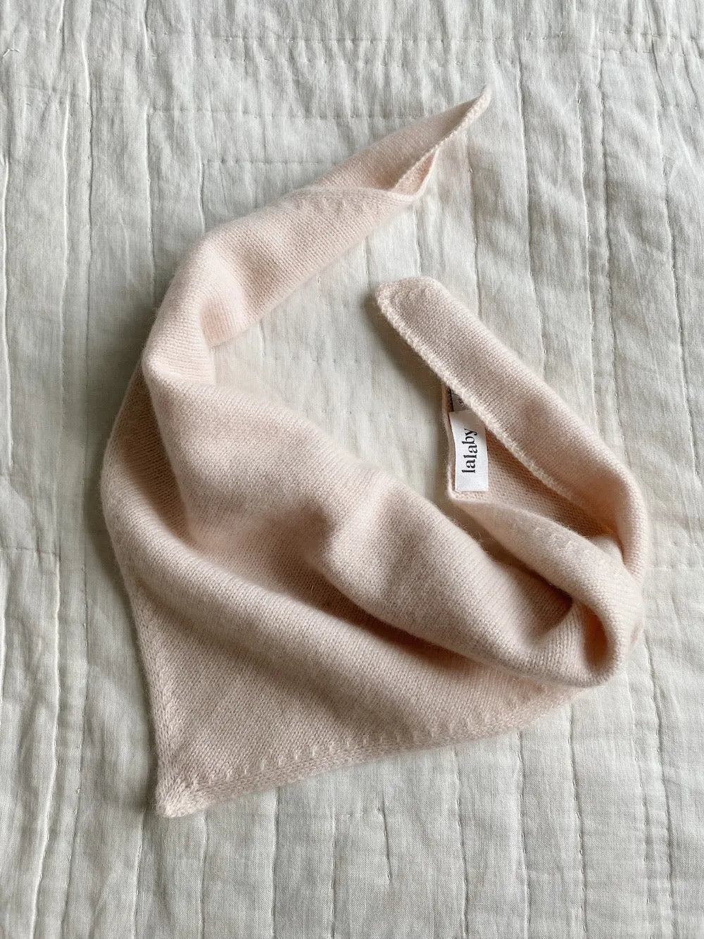 Lalaby Atlas scarf  for babies, kids and adults in powder pink cashmere