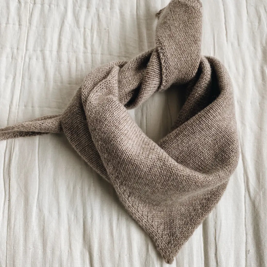 Lalaby Atlas scarf for babies, kids and adults in toast brown cashmere