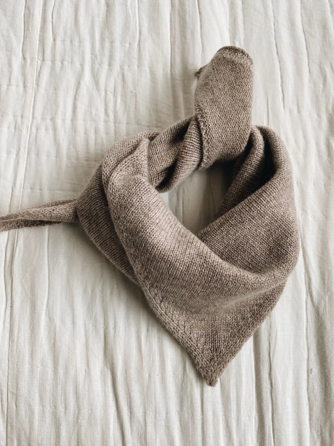 Lalaby Atlas scarf for babies, kids and adults in toast brown cashmere