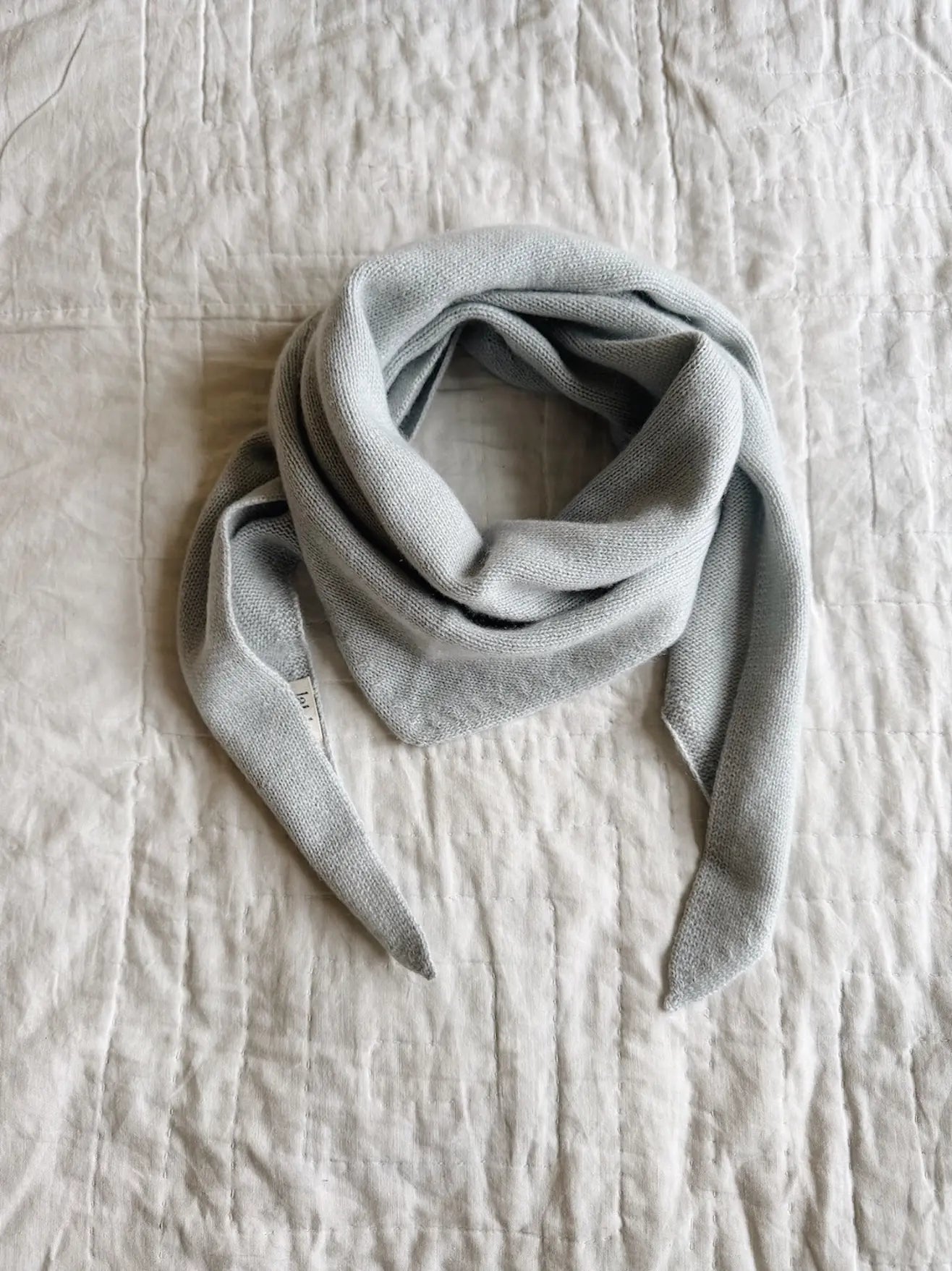 Lalaby Atlas scarf big for kids and adults in bluey light blue cashmere