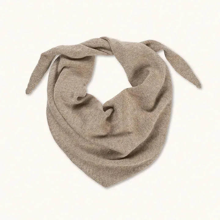 Lalaby Atlas scarf big for kids and adults in toast brown cashmere