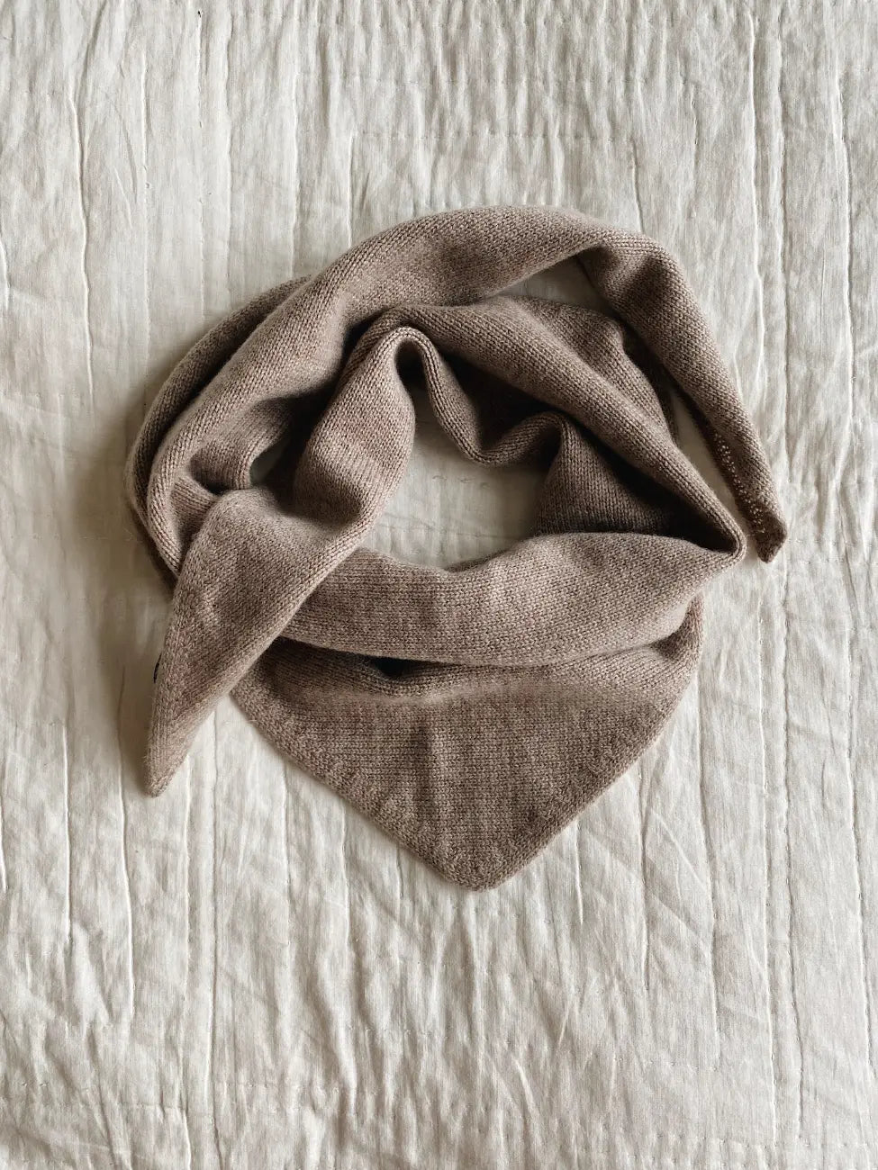 Lalaby Atlas scarf big for kids and adults in toast brown cashmere