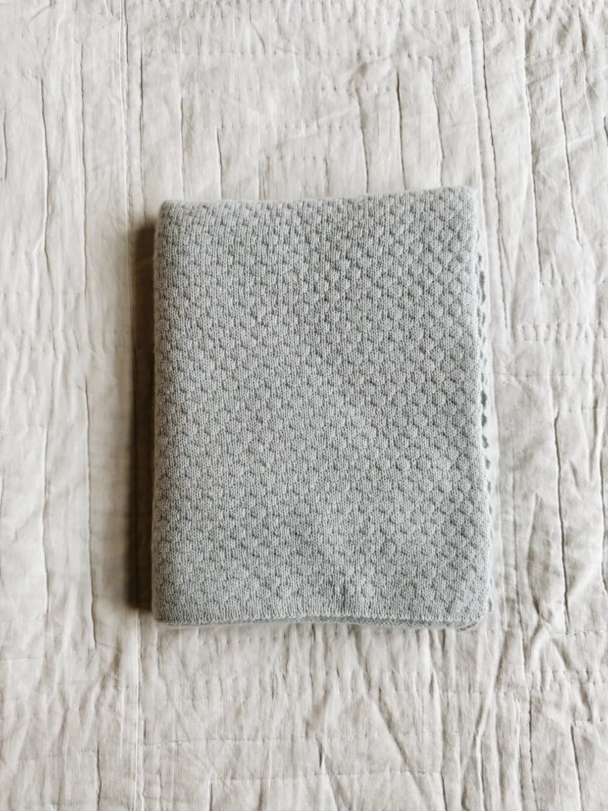 Lalaby Aura baby blanket in bluey light blue cashmere