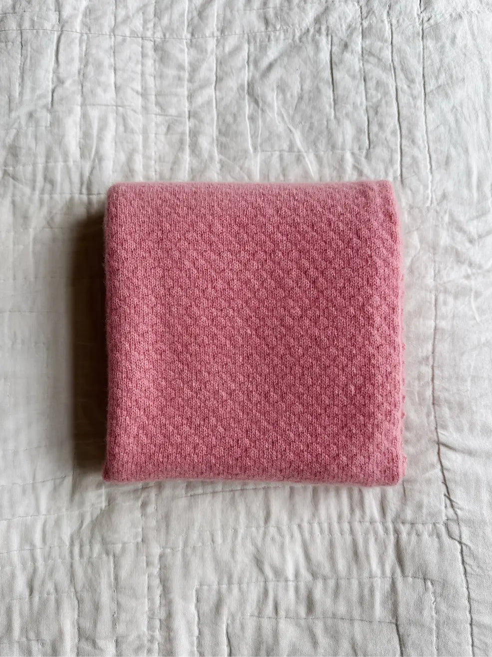 Lalaby Aura baby blanket in sorbet pink cashmere