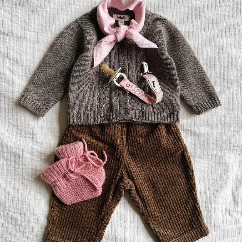 Lalaby AW26 baby girl look in shades of cookie, millet, sorbet & tiny check pink