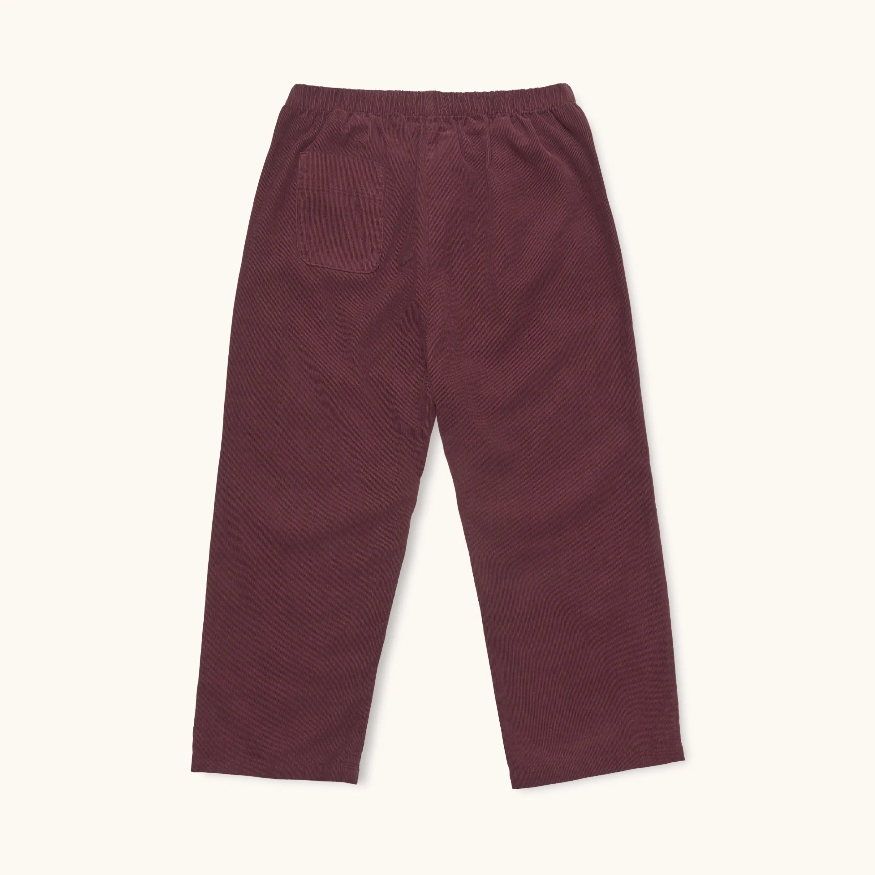 Lalaby Axel trousers for kids in ruby red cotton baby cord