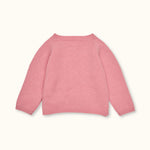Lalaby Bobbie cardigan for babies in sorbet pink cashmere