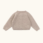 Lalaby Bobbie cardigan for babies in toast brown cashmere