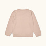 Lalaby Bobbie cardigan for kids in powder pink cashmere