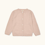 Lalaby Bobbie cardigan for kids in powder pink cashmere