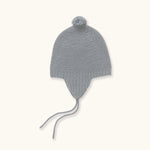 Lalaby knitted Bobo hat for babies in dove blue cashmere