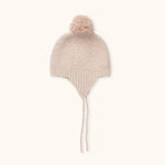 Lalaby knitted Bobo hat for babies in powder pink cashmere