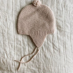 Lalaby knitted Bobo hat for babies in powder pink cashmere