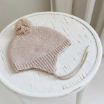 Lalaby knitted Bobo hat for babies in powder pink cashmere